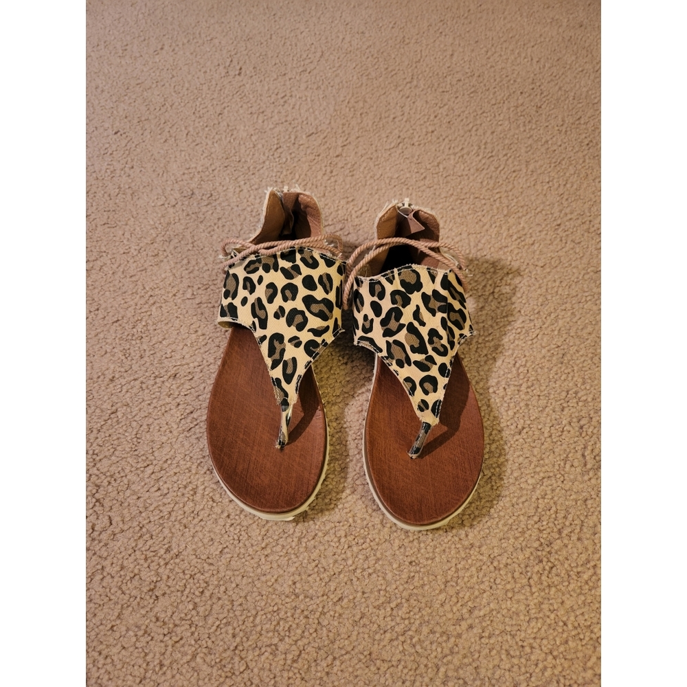 Leopard print sandals